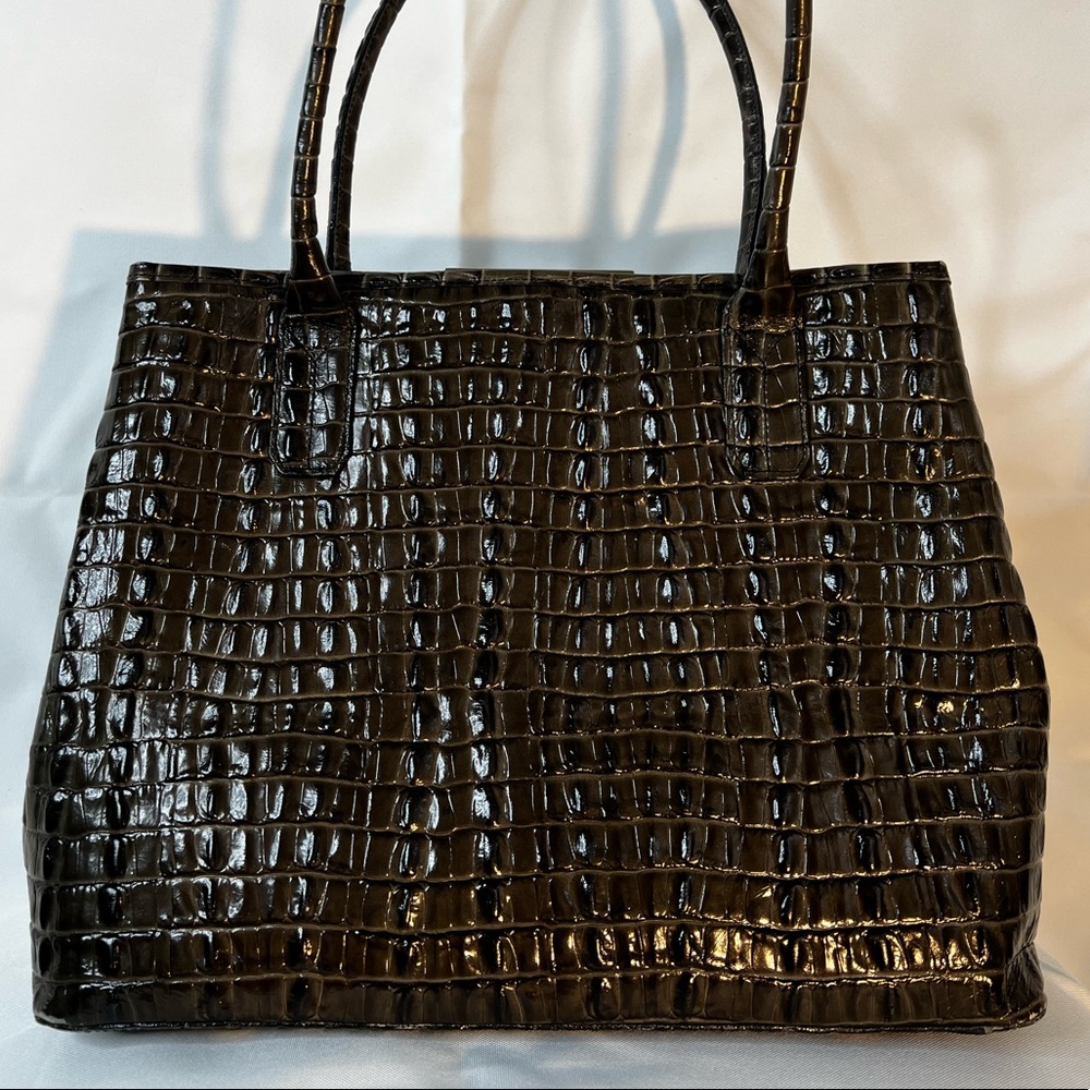 Brahmin Large La Scala “Anytime” Tote In “Caviar” - image 2